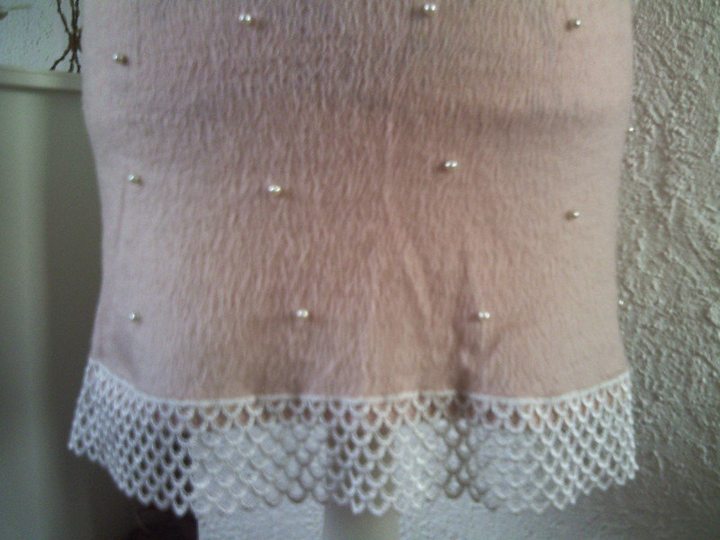 Yumi Kuschel Perlen Spitze Kleid  rose 40 L