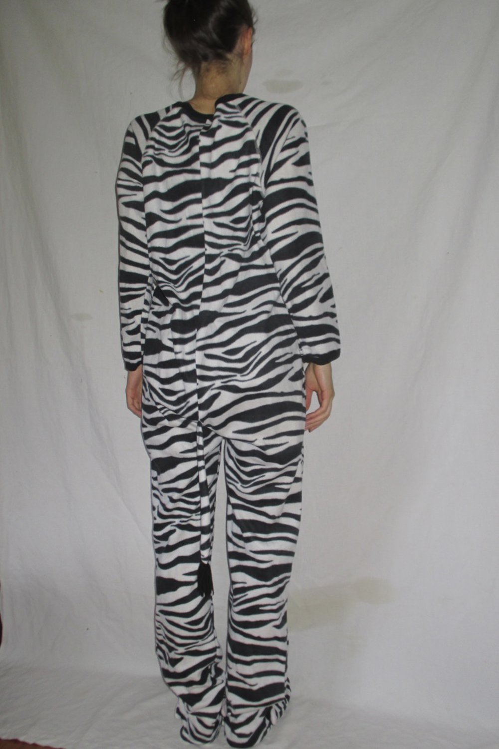 Onesie kuschelig zebramuster flauschig weich gemütlich Overall Einteiler Hausanzug Pyjama