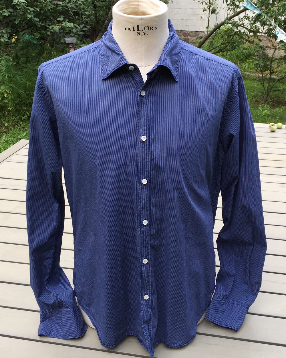 SCOTCH & SODA Hemd Nadelstreifen dunkelblau Gr. XL