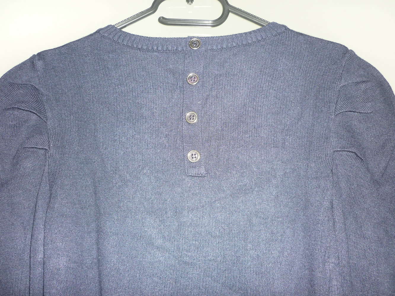 Mexx Strickpullover Knopfleiste dunkelblau Größe 36 S 