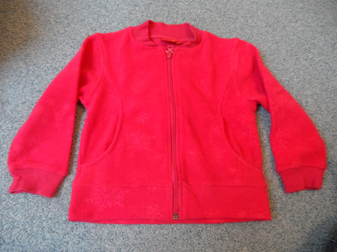 tolle pinke Fleecejacke mit Schneeflocken