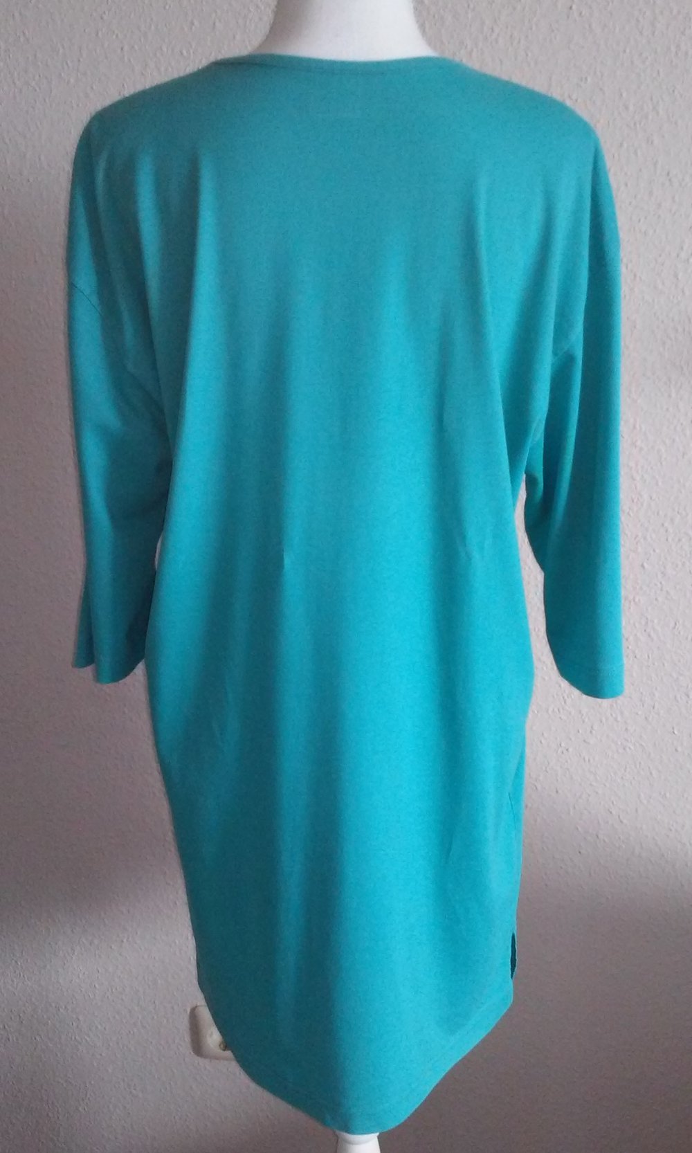  Damen Shirt T-Shirt Longshirt Bigshirt Minikleid Rundhals Ausschnitt ungetragen