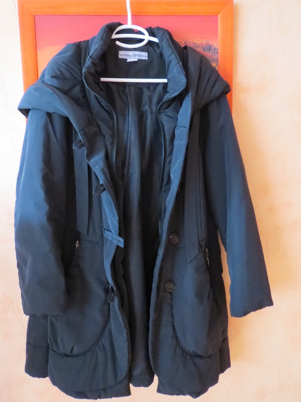 Jacke, Kurzmantel, Gr.44/L, schwarz