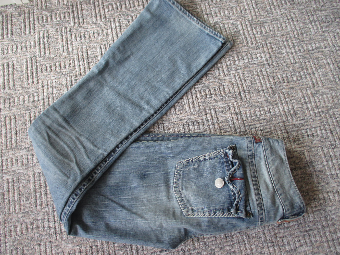 1921, handcrafted, Jeans mit Indianerlogo, Gr. 26/ 34, Western glove works