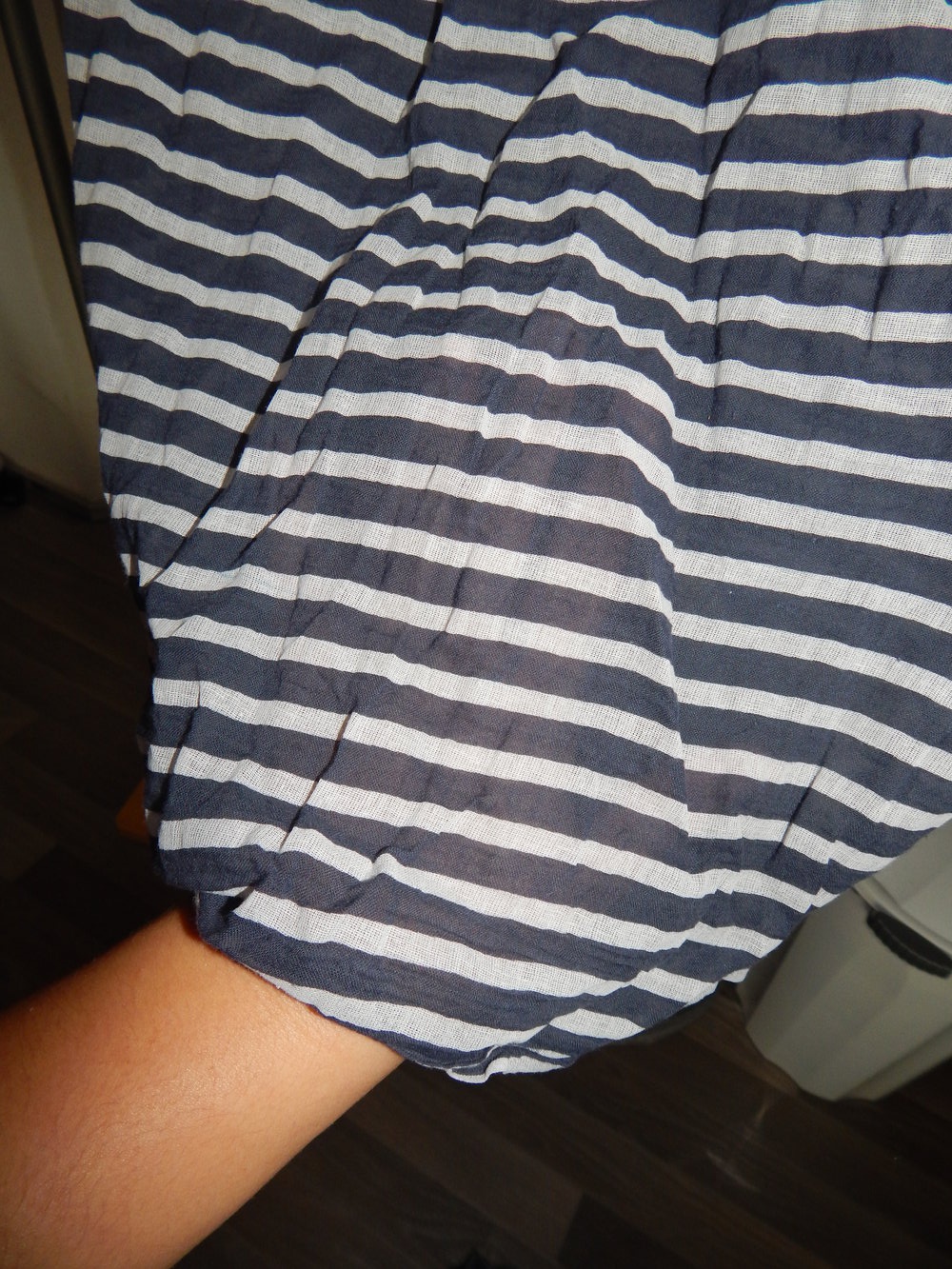 Blau weiß Gestreifte Bluse, transparent, Maritim, Onesize, Unisize