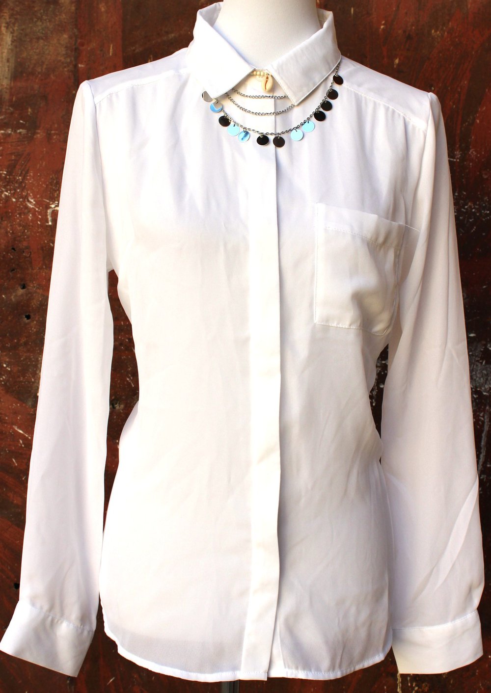 mehrreihige filigrane Statementkette in silber u. mit Muscheln