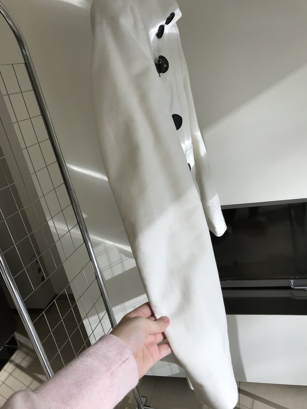 Sehr schöner weiß schwarzer Mantel von Jane Norman wie neu in 34