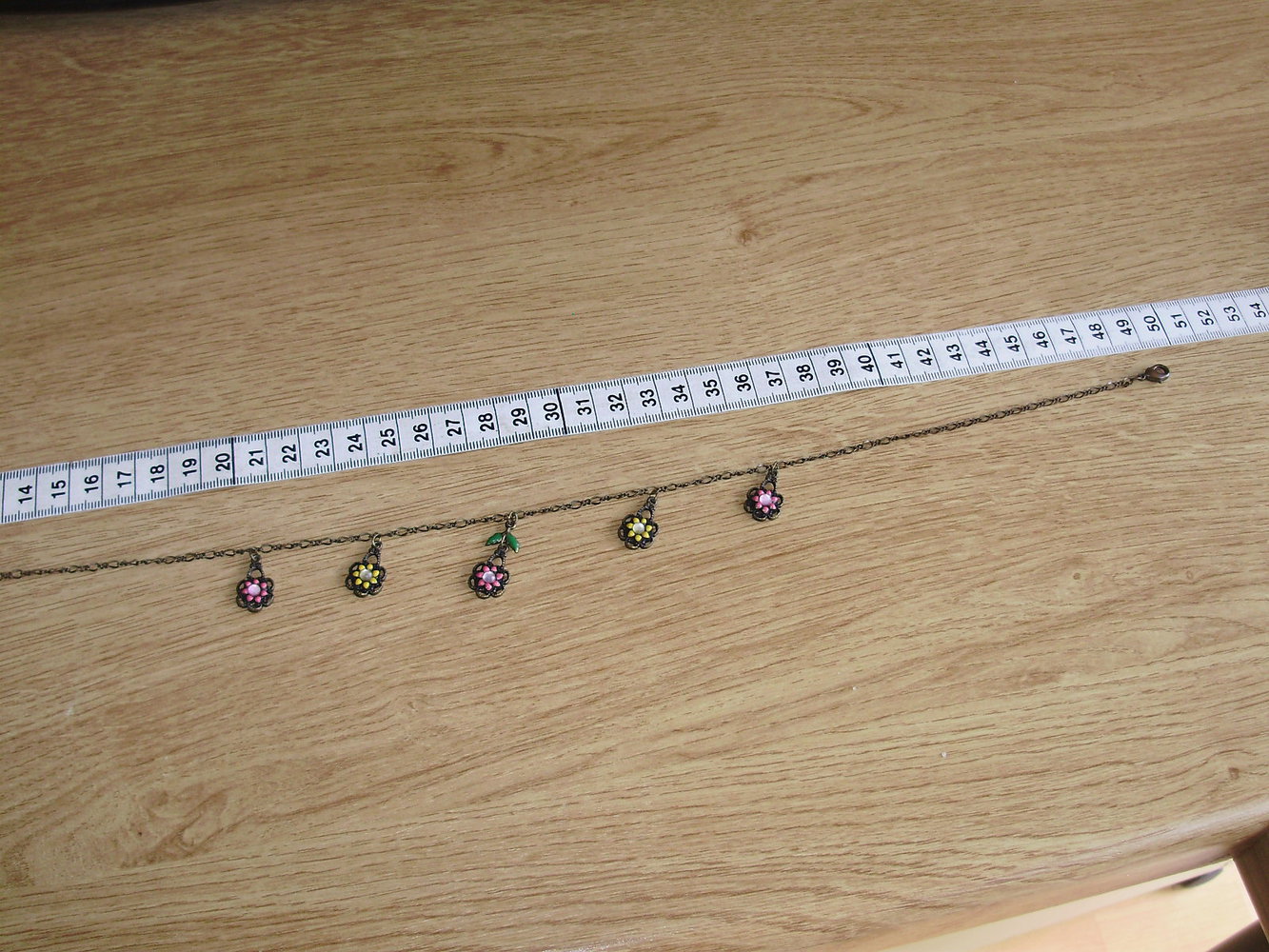 Kette romantisch bronze Blumen Retro Vintage