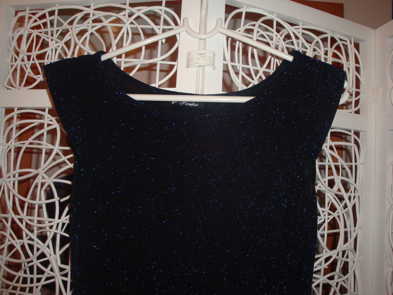 blau-glitzerndes Partykleid
