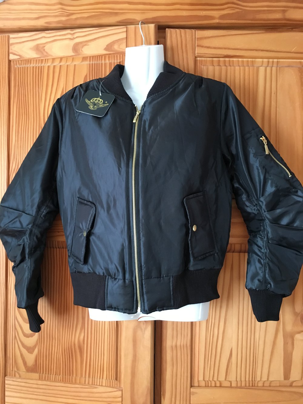 Neu Bomberjacke, Jacke, Blouson, schwarz, mit Etikett