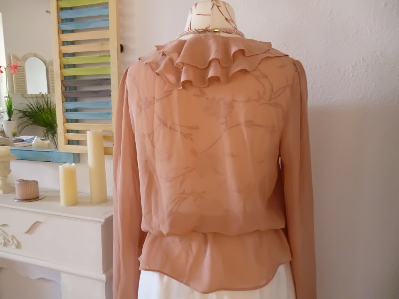 Volantkragen Bluse nude boheme 