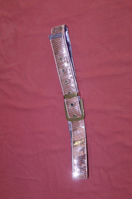 toller Glitzergürtel / Gürtel in pink mit Pailletten