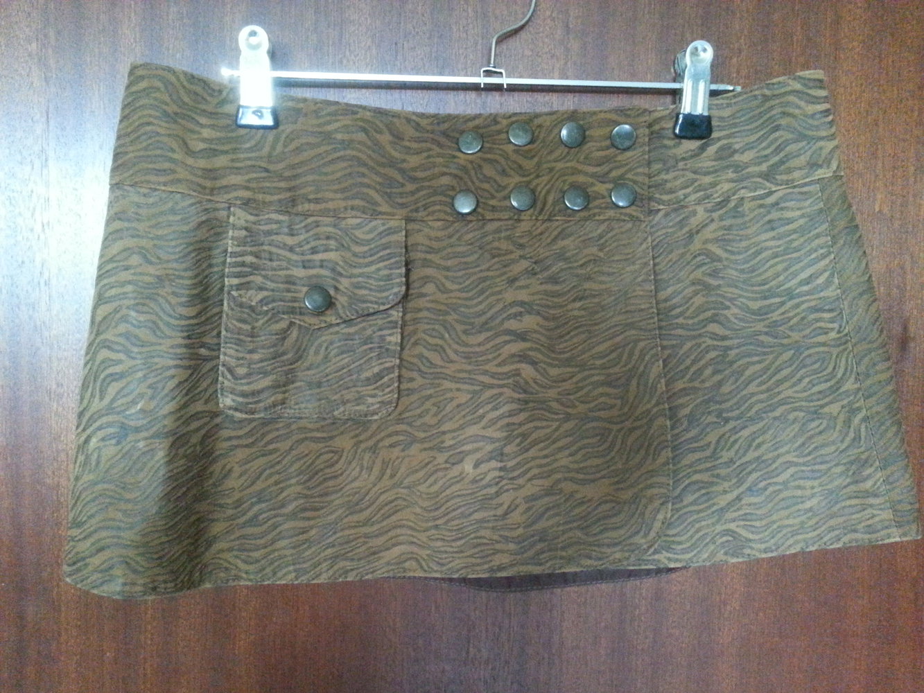 Echtleder Rock, Wildleder Rock mit Print