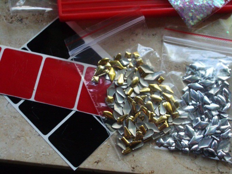 Nail Art Paket Nieten Glitter Neon Nail Vinys Feile Striping Tape