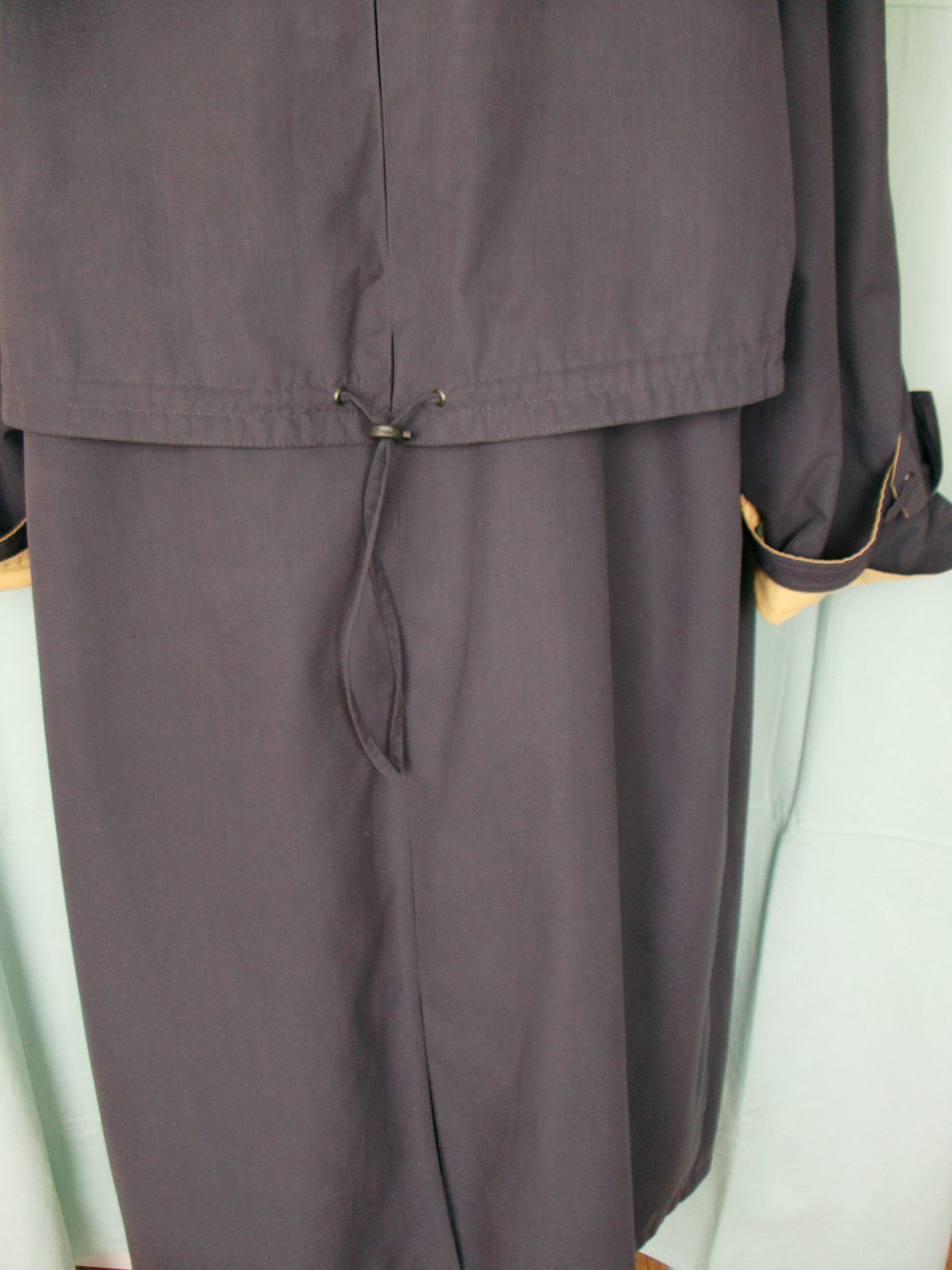 Trenchcoat lang, Popelin Mantel , Übergangsmantel