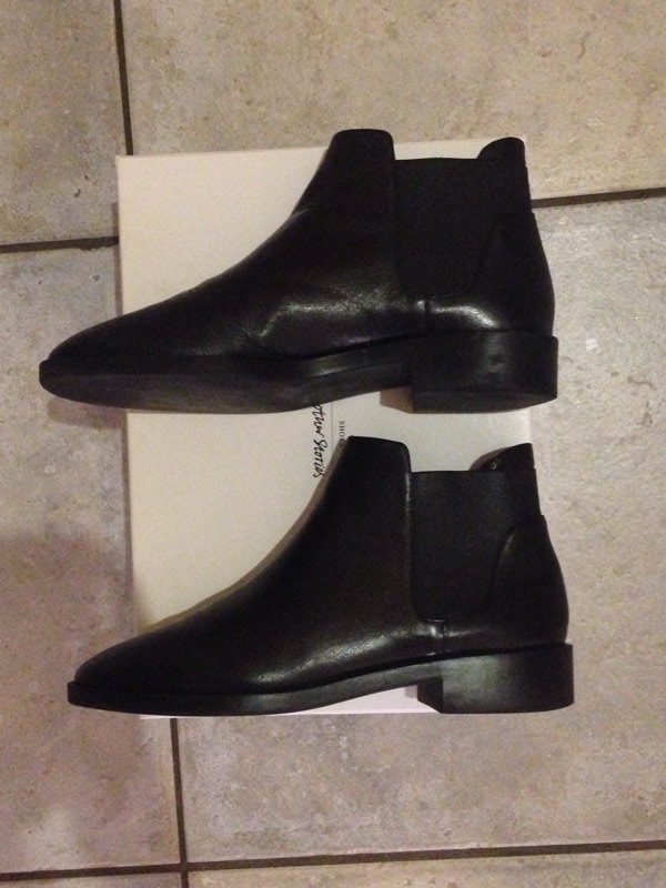 & other stories Chelsea Boots Leder Stiefelette schwarz