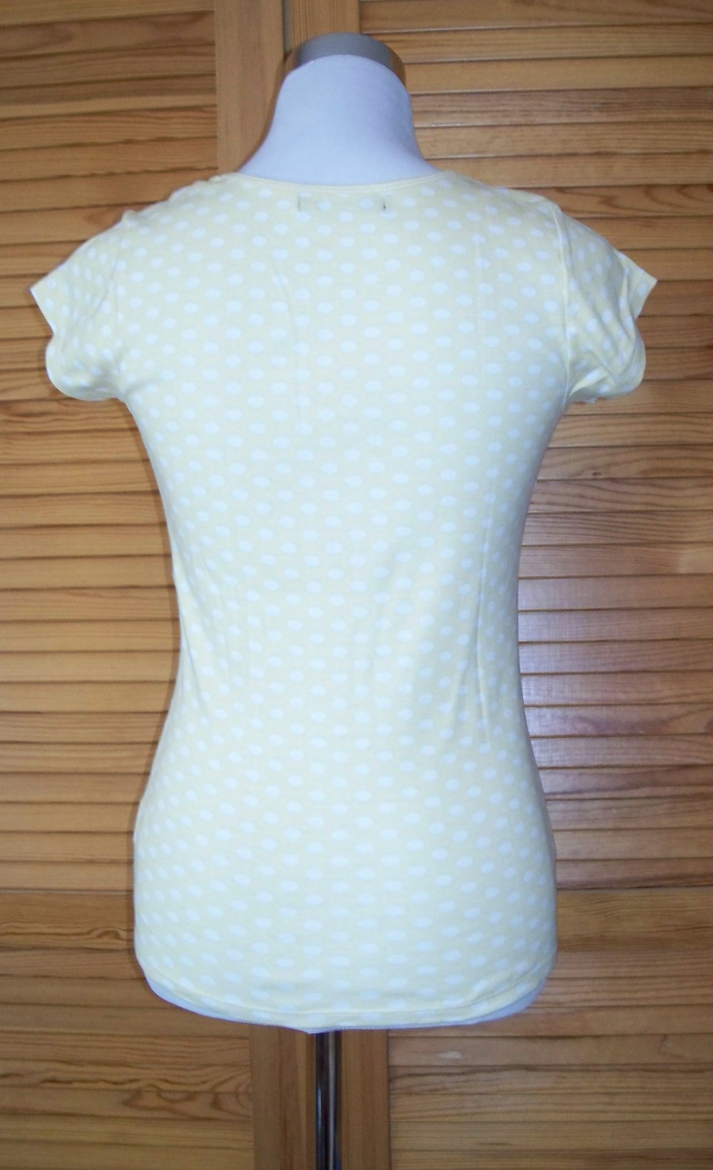 MELROSE// T-Shirt in hellgelb mit weißen Punkten/ Polka dots