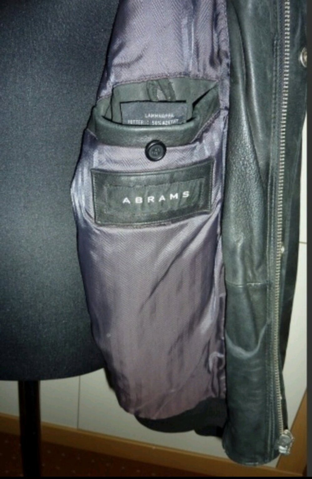 Vintage Lederjacke Bomberjacke Abrams Gr. 52