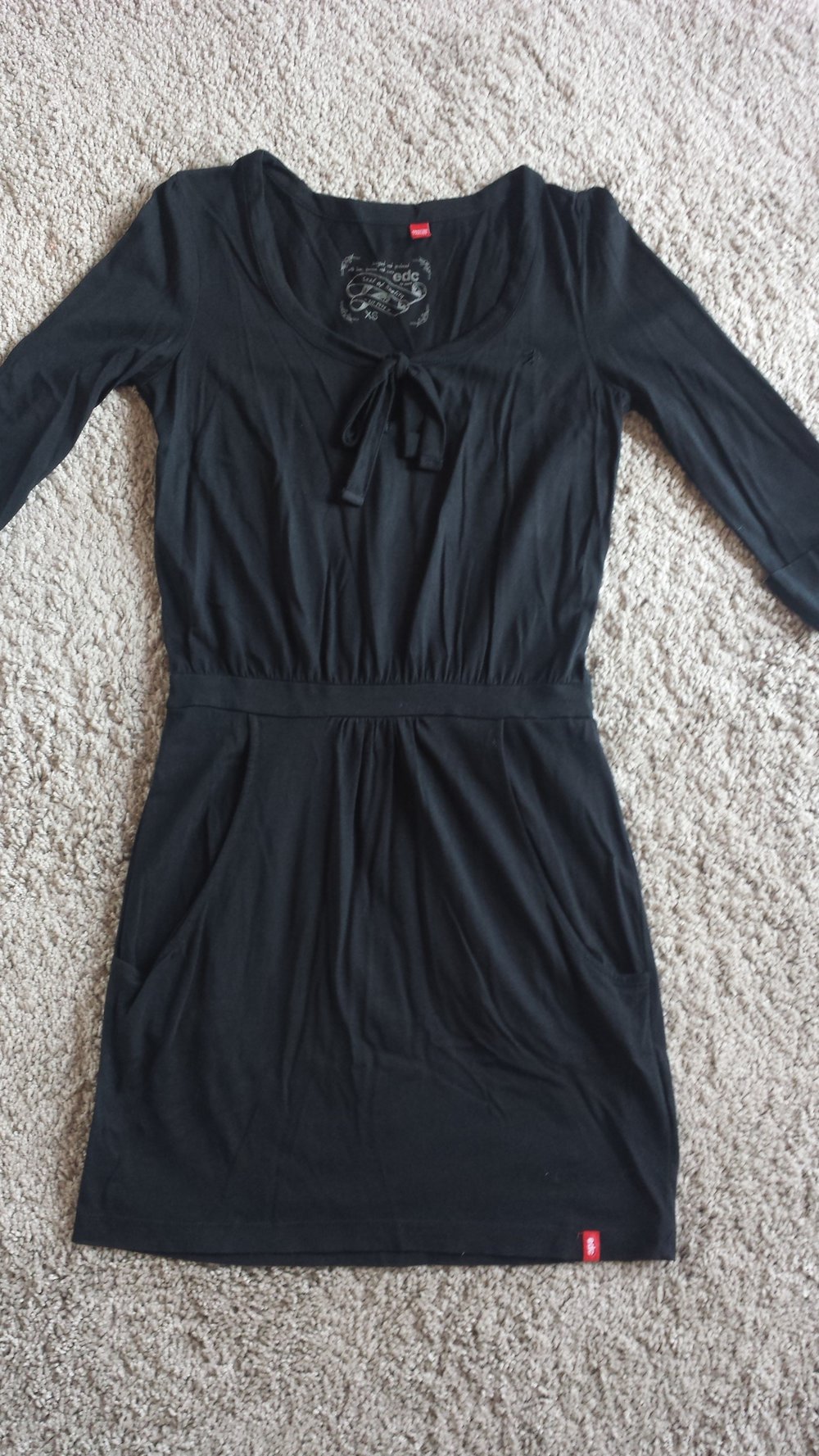 EDC Esprit Tunika Kleid Schwarz XS 34