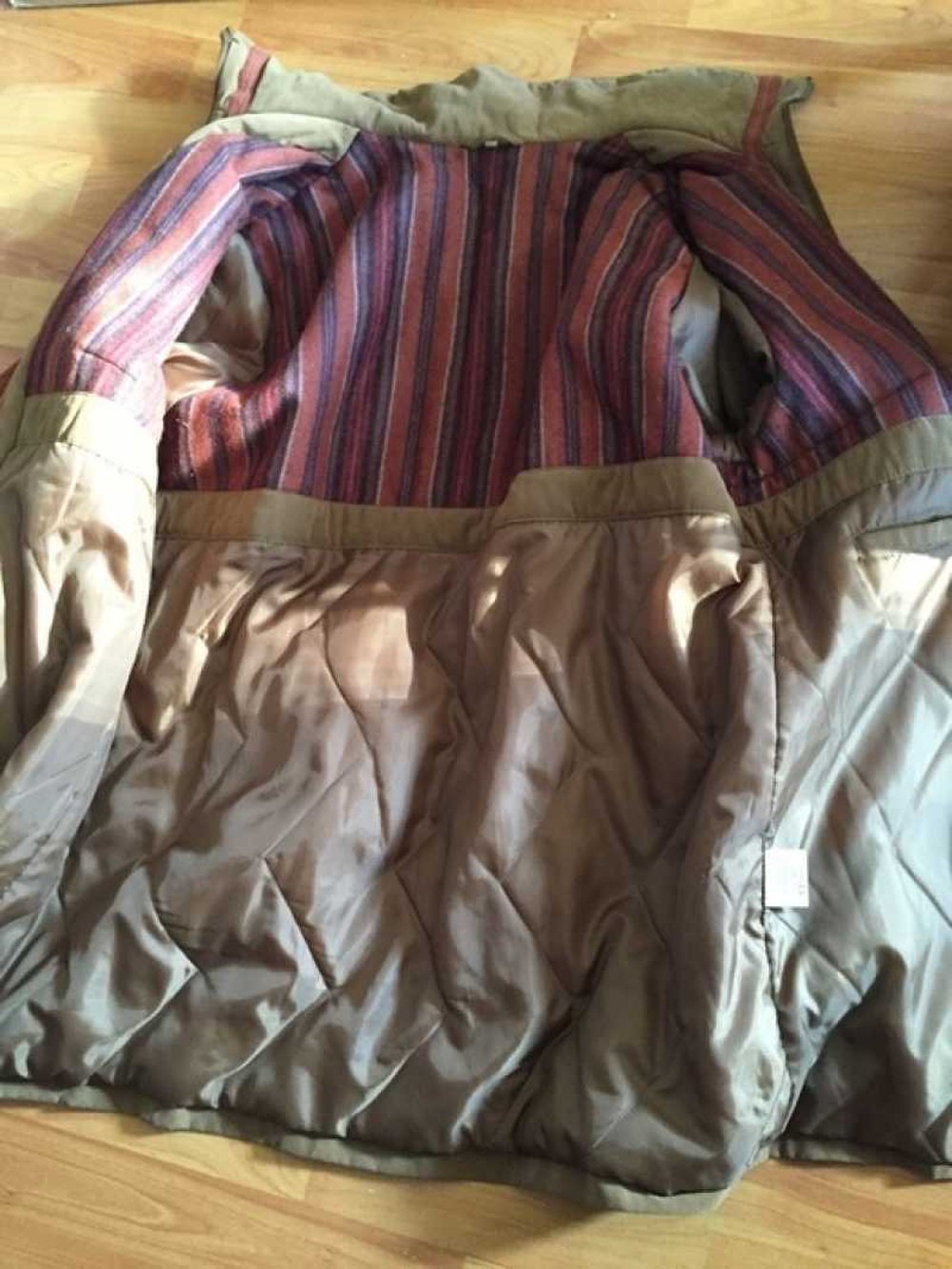 Gefütterte braune oversize Jacke / Kurzmantel