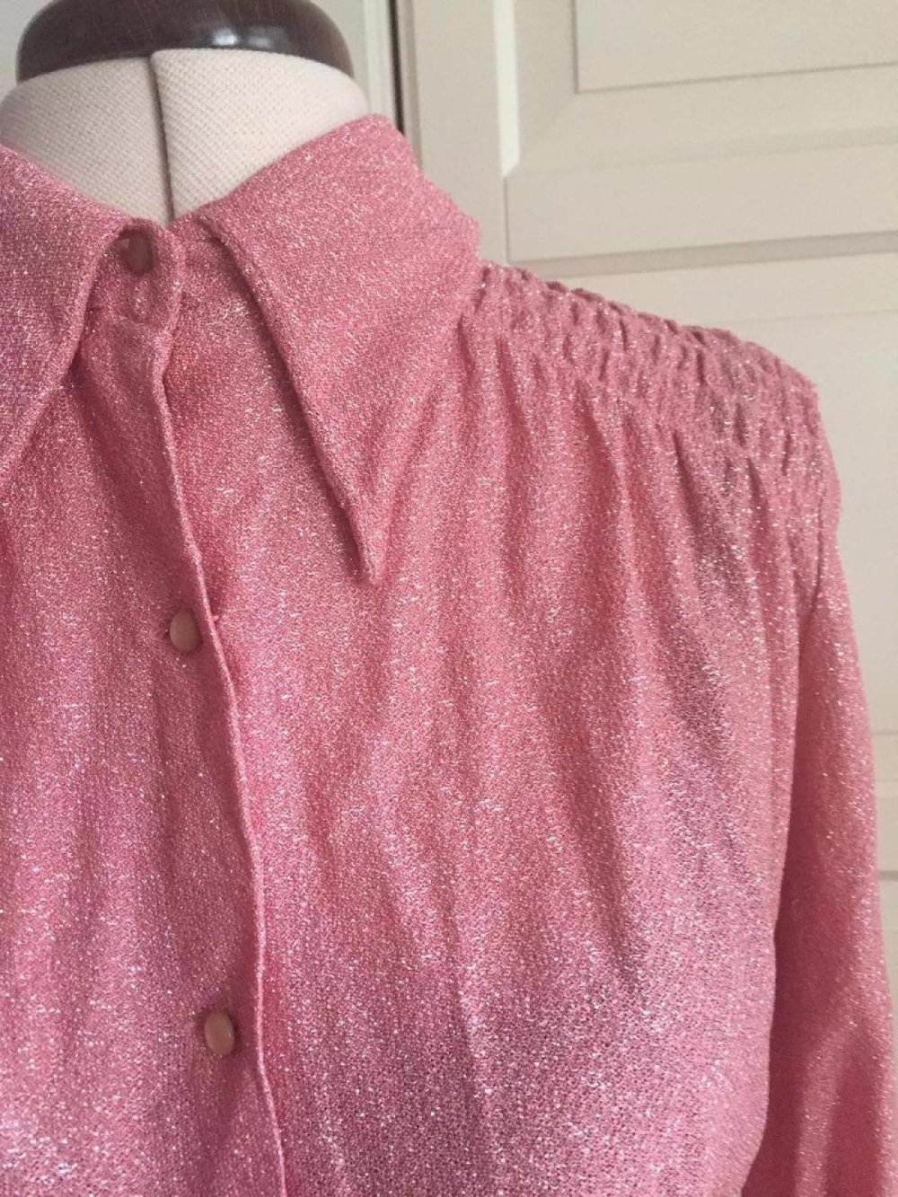 70s Glitzerbluse