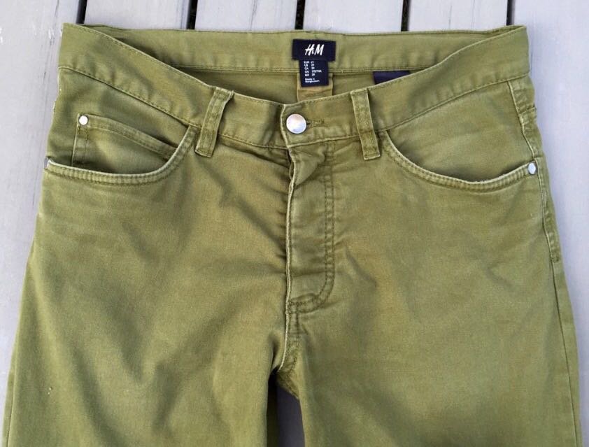 H&M Twillhose HOSE reseda grün Gr. 29