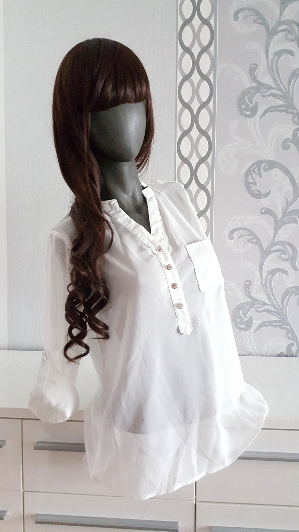 Bluse weiß ausgez. XL auch L 40 Neu
