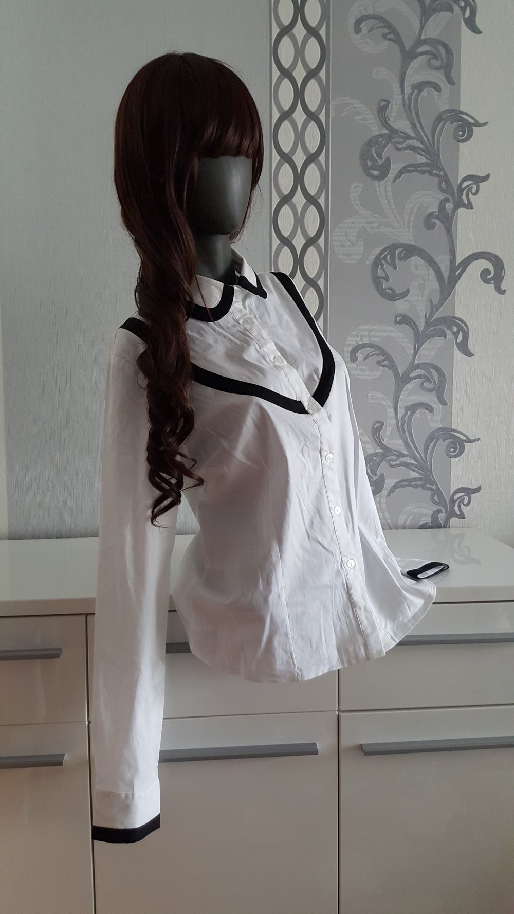 Bluse Asos schwarz weiß 40 L 42 XL