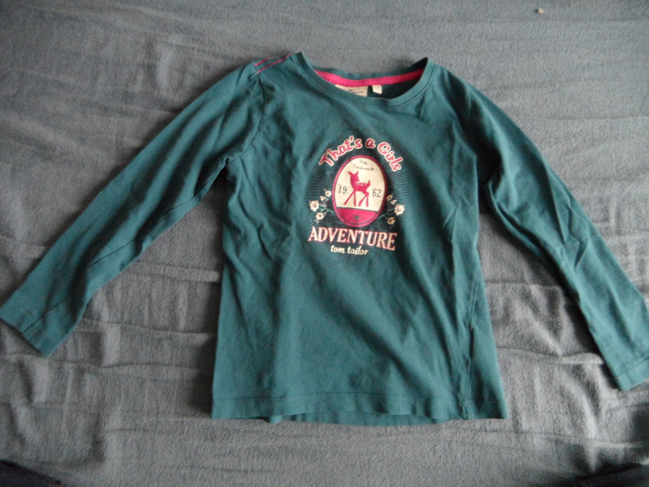 Tom Tailor Langarmshirt petrol 116/122 Reh