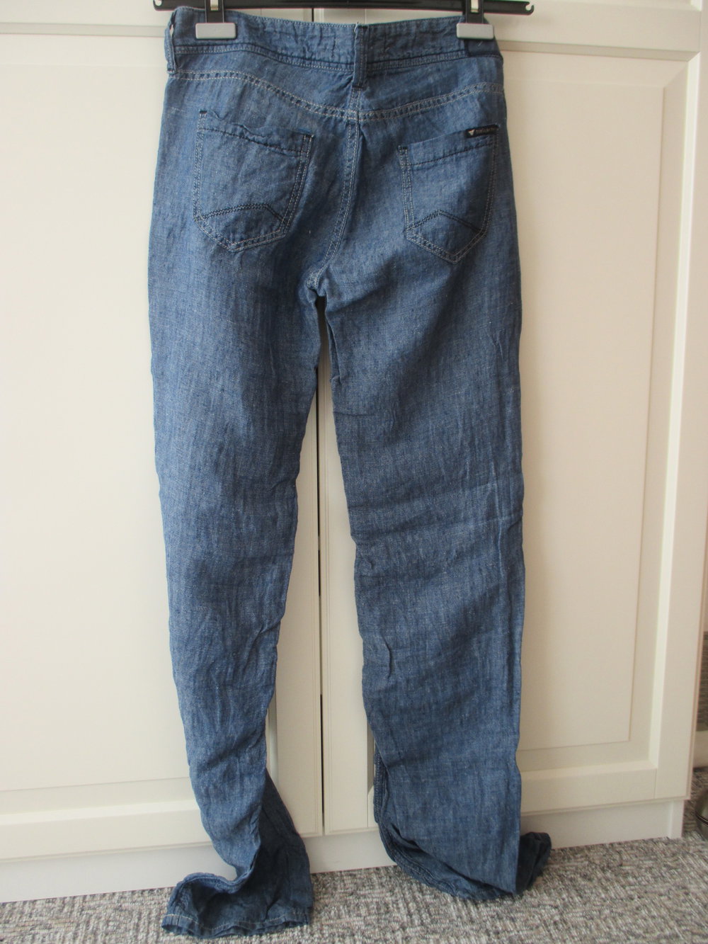 Meltin Pot: sommerliche Leinenhose, W: 28, die wie eine Jeans aussieht, 5 pocket