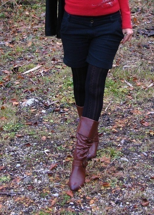 süße kurze Nadelstreifenhose / Hose