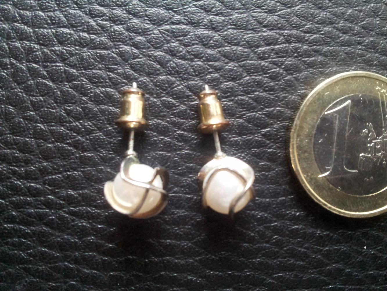 Modeschmuck Ohrringe Ohrstecker Perlen silber