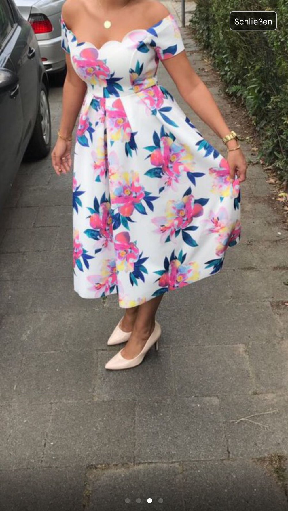 Schulterfreies misikleid