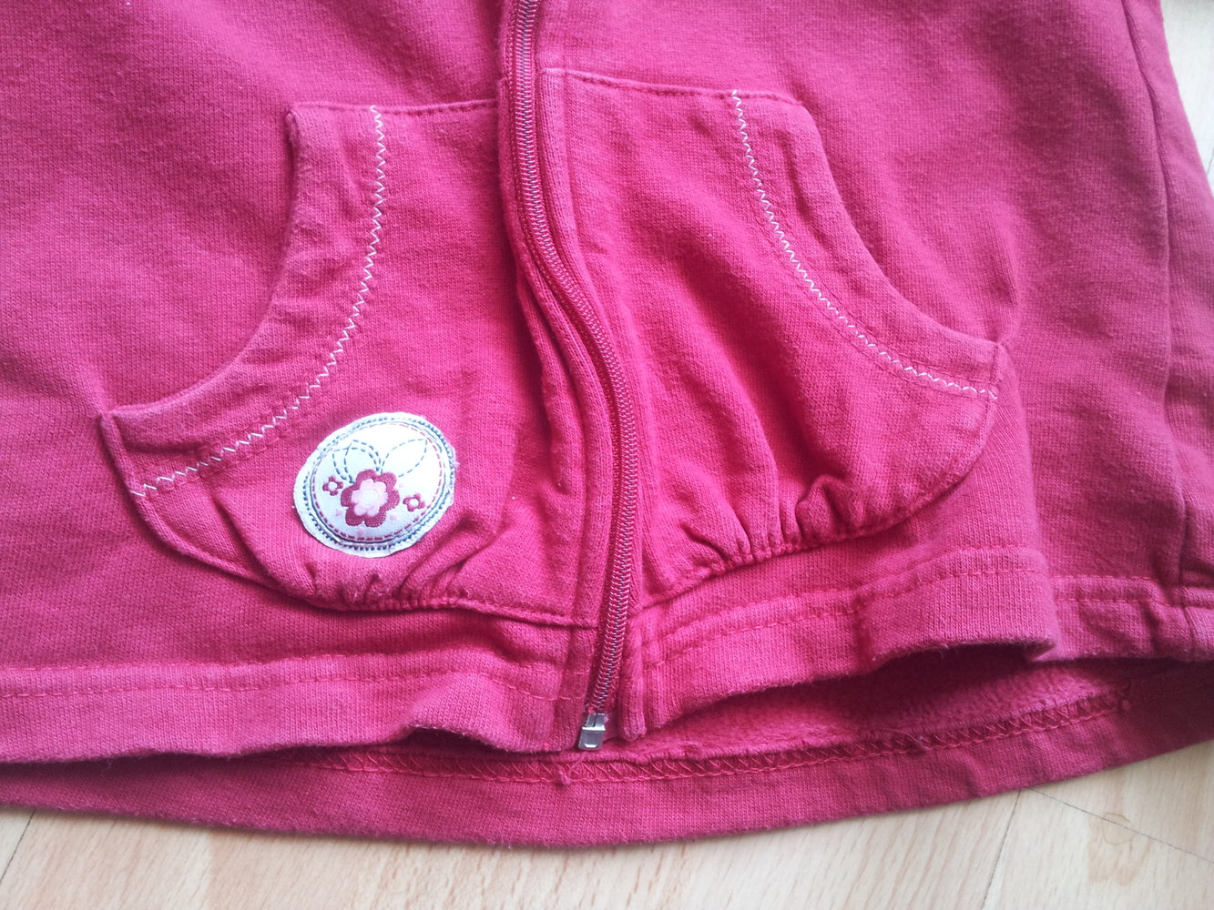 Kaputzenjacke Jacke rot Blumen Gr. 92