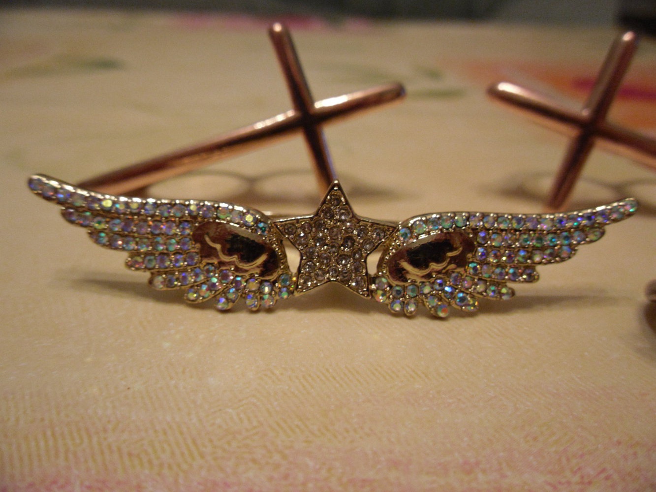 Doppelringe gold/rosegold-farben