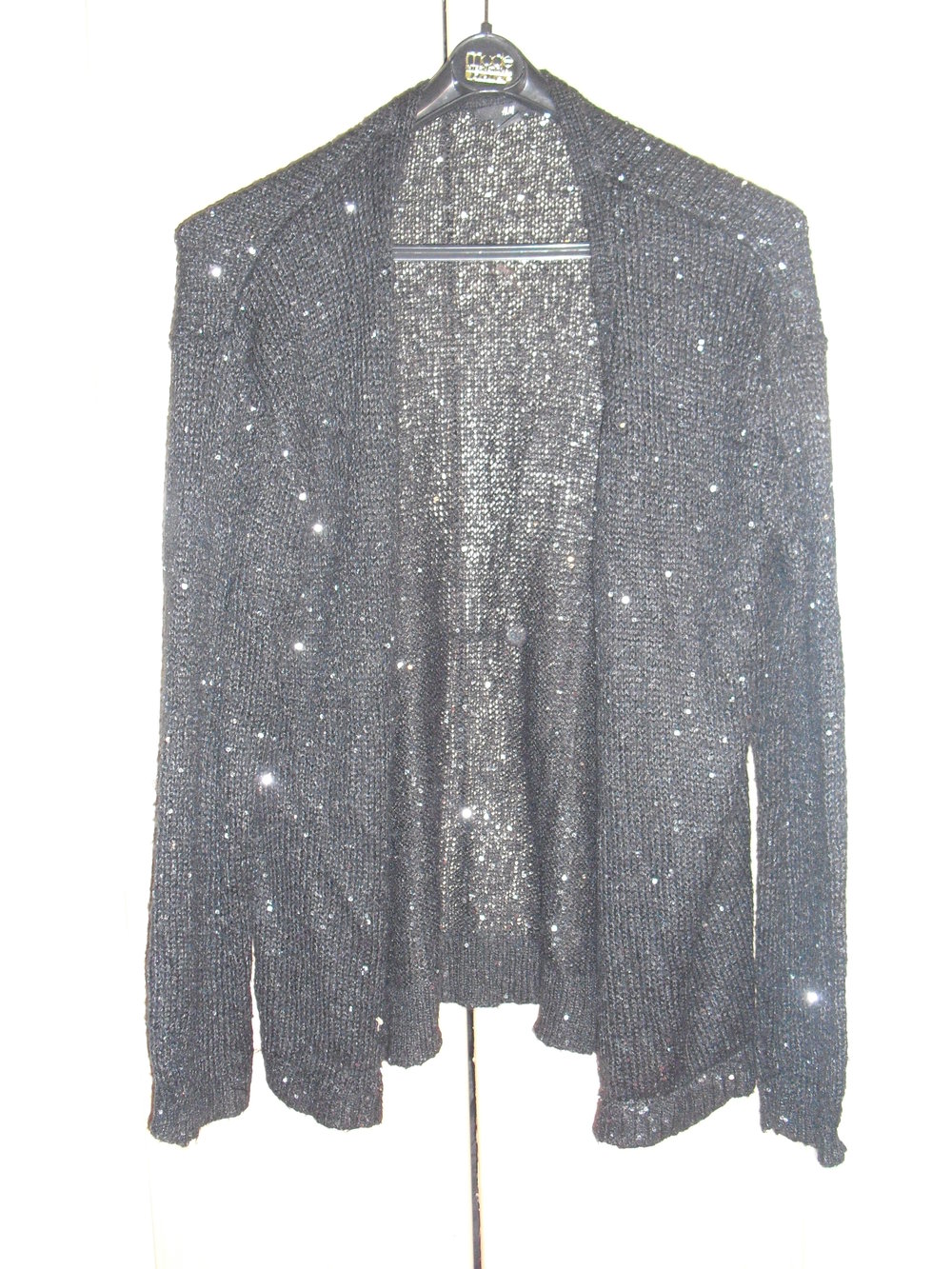 Glitzercardigan Baumwolle Pailetten