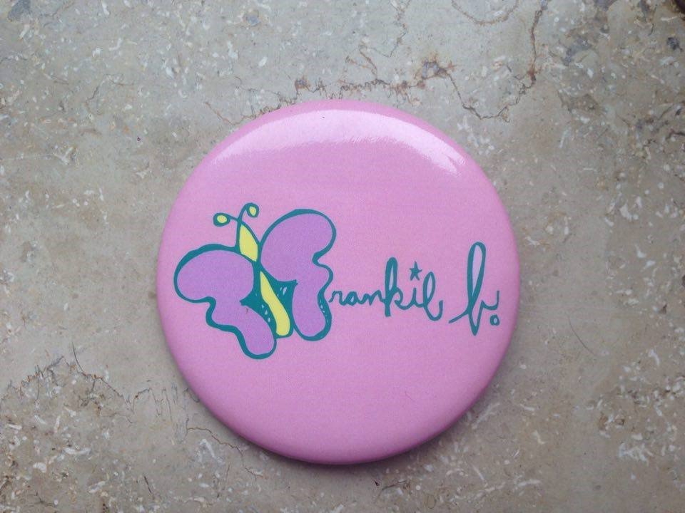 Frankie B.! Button Butterfly Schmetterling Logo aus L.A.!
