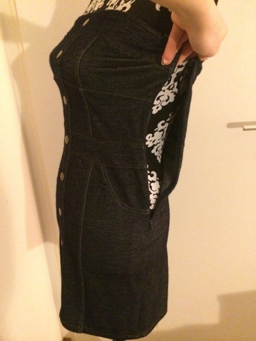 Jeanskleid bandeau trägerlos