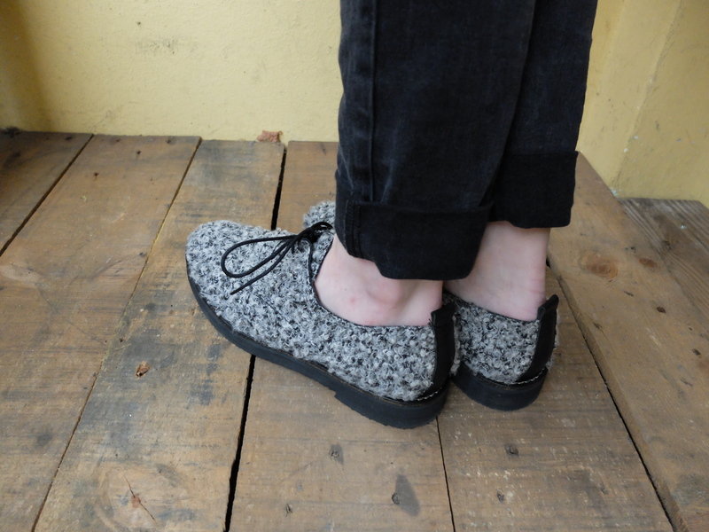 Schuhe Halbschuhe Fell Flausch Hipster Blogger Asos Plateau Boho