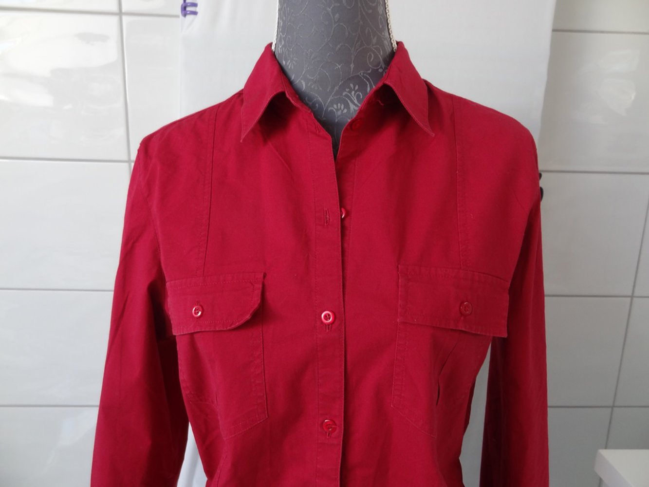 Rote Bluse/ Hemd von C&A Gr. 42