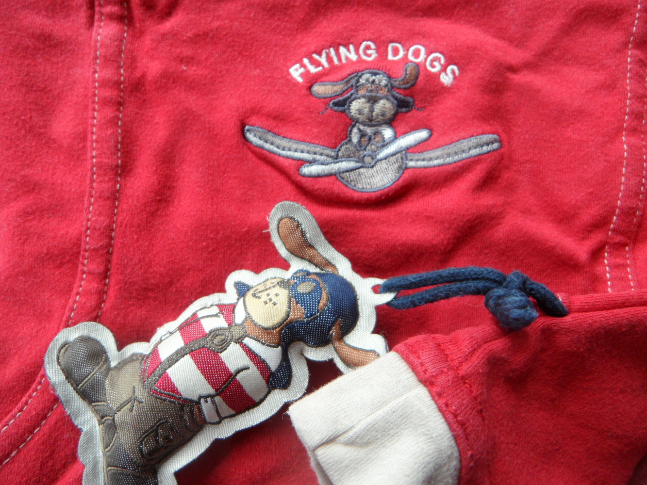 Sigikid warmes Sweatshirt Pulli doppellagig Hund im Flugzeug