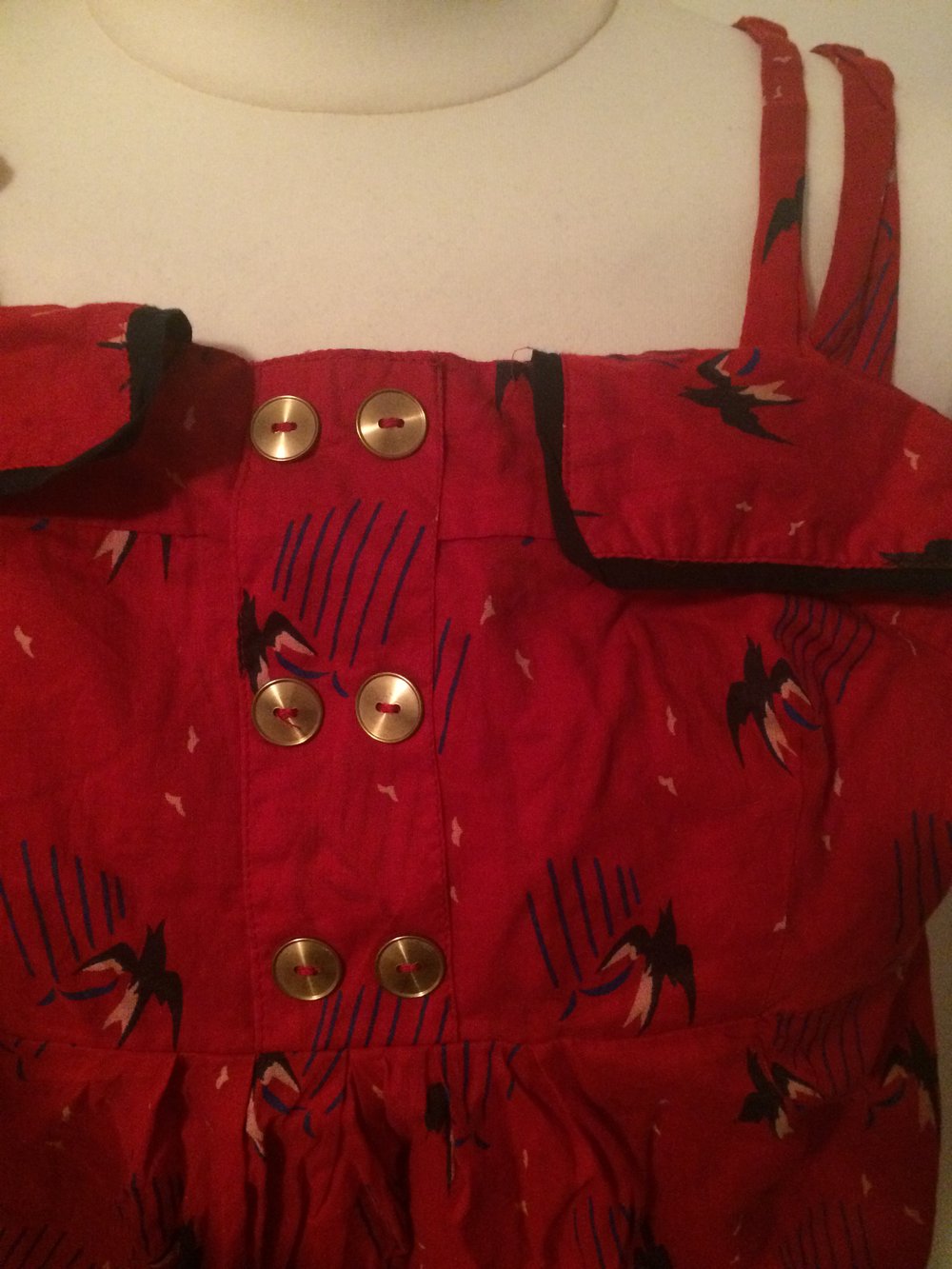 Babydoll Schwalben Rockabilly Sommer