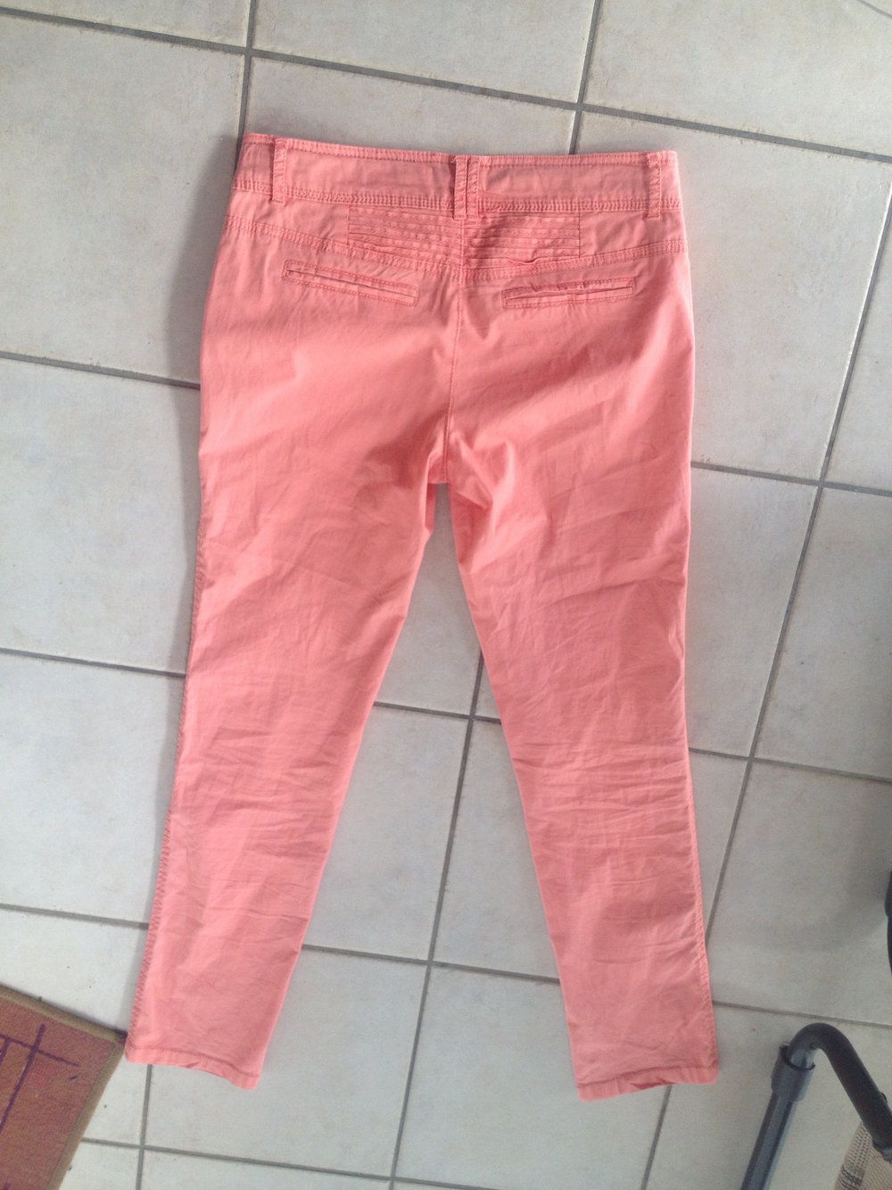 lachsfarbene Chino Hose