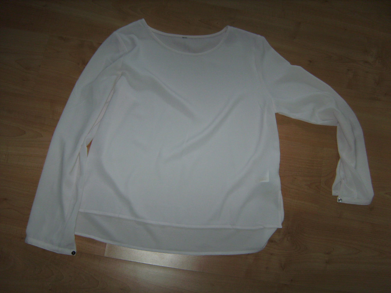 Tunika, Bluse Chiffon, Langarm Oberteil XL, Basic Kombinierbar nudefarben Lachs