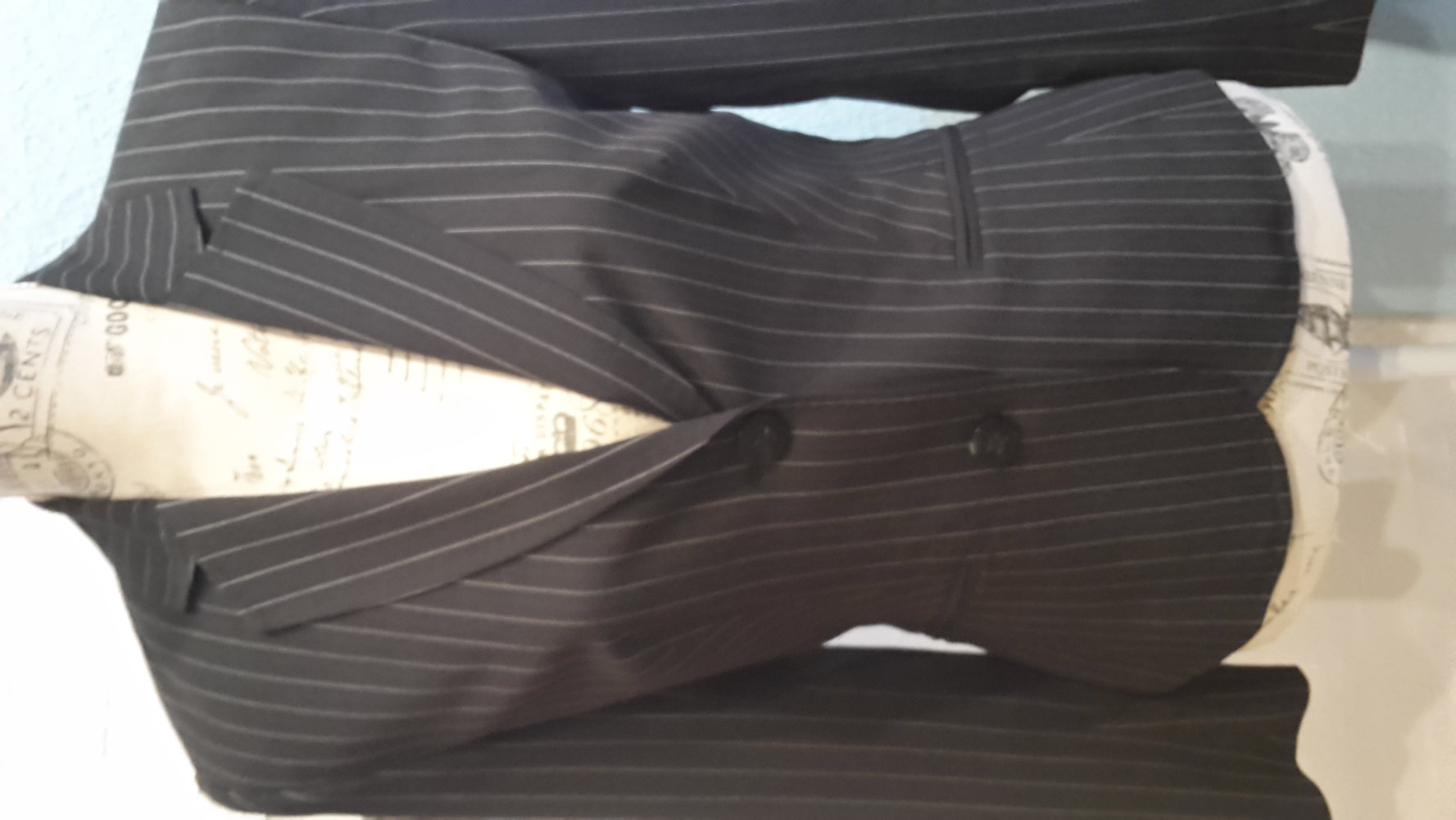 schwarz,Hosenanzug,Esprit,Nadelstreifen, Jacket 36, Hose 34 NEU! 