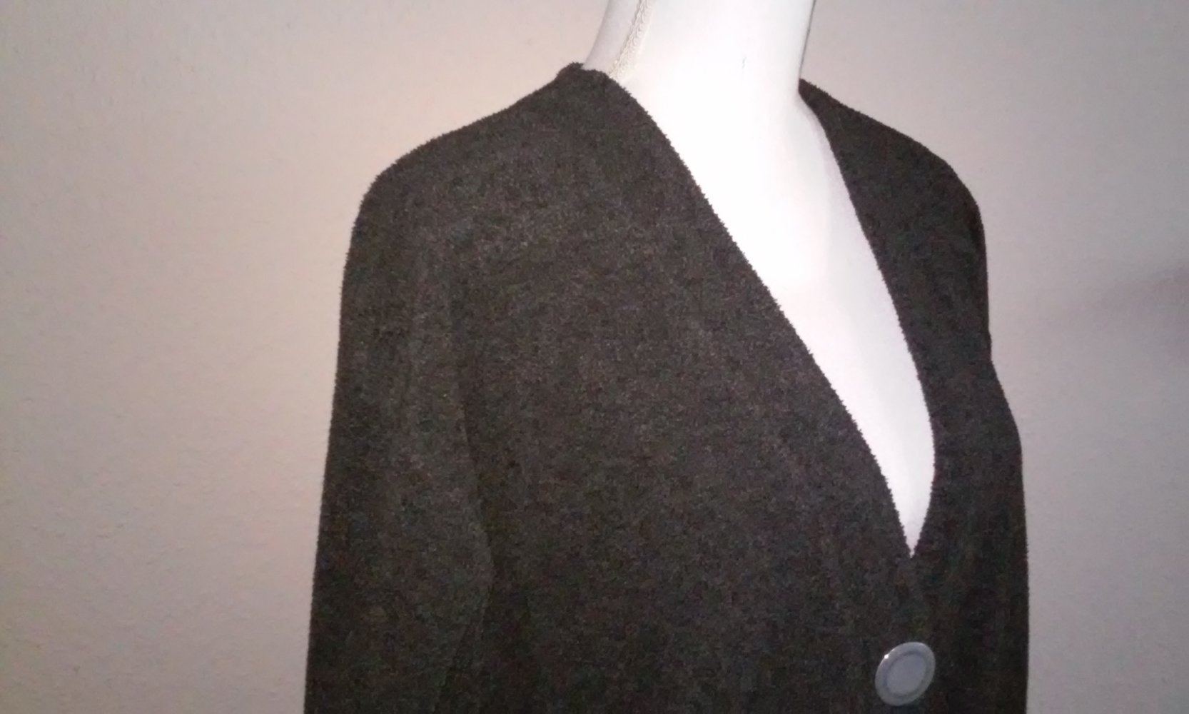 Jacke Cardigan angeraut Shirtjacke kuschelweich anthrazit