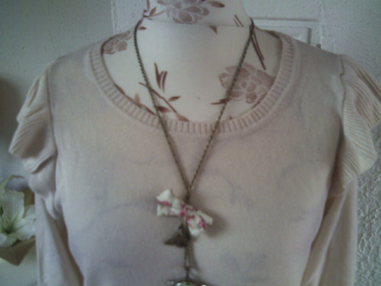 Romantischer Feinstrickpullover Nude 40/42