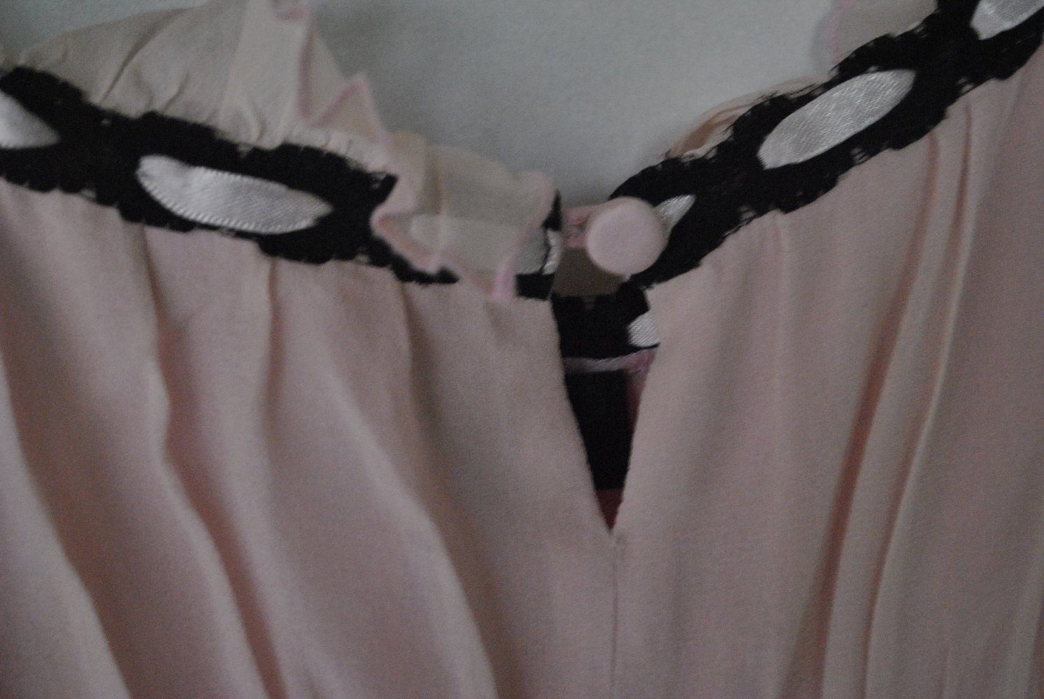 Top in  Burlesque-Stil supersüß rosa Gr S echte Seide  Stretch