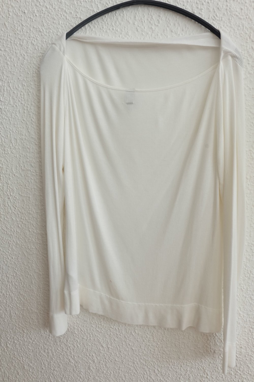 Rippshirt Langarm-T-Shirt  OberteilU-Boat Ausschnitt M