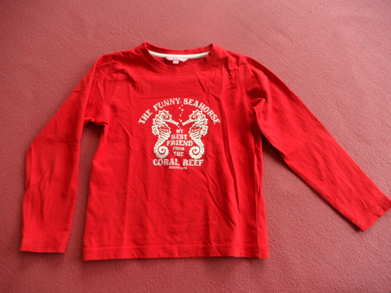 Seepferdchen- Langarmshirt Gr. 116/122